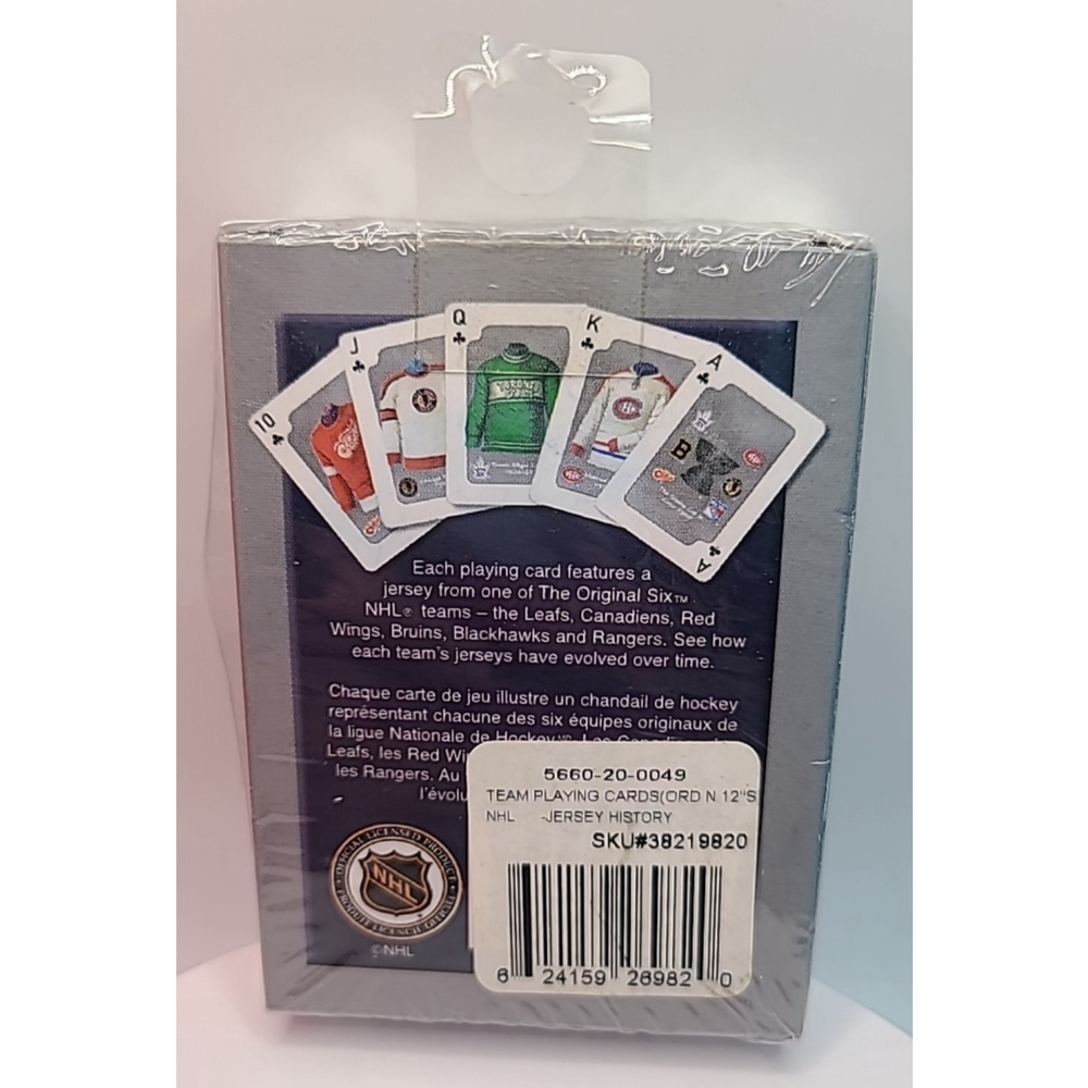 NHL Heritage Jersey Collection Playing Cards New Sealed Original Six Teams - Picture 2 of 5